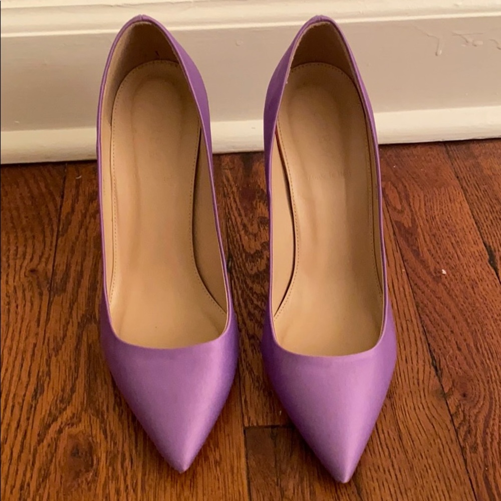 J. Crew purple heels.